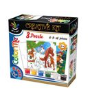Jucarii, Copii si Bebe - Jucarii si jocuri - Jocuri si puzzle - Puzzle - Set 3 puzzle-uri de colorat D-Toys - Color Me, 6/9/16 piese pentru copii - Infinity.ro
