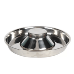 Petshop - Accesorii petshop - Castroane si adapatori - Bol circular pentru Caini si Pisici din Metal, Ideal pentru Apa, Hrana Uscata sau Umeda, Diametru 26cm - Infinity.ro