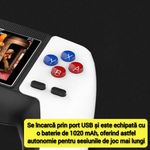 PC, gaming si accesorii - Gaming - Console gaming - Consola jocuri video P5, portabila, 520 jocuri retro, rezolutie 320x240 - White - Infinity.ro