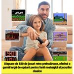 PC, gaming si accesorii - Gaming - Console gaming - Consola jocuri video P5, portabila, 520 jocuri retro, rezolutie 320x240 - White - Infinity.ro
