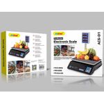 Casa si Gradina - Constructii - Depozitare, transport si protectie - Cantare electronice comerciale - Cantar electronic comercial ACS-D1, max. 40kg, pentru magazine, digital, afisaj LCD, negru-argintiu - Infinity.ro