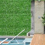 Casa si Gradina - Gradina si terasa - Garduri, panouri si accesorii - Gard viu artificial pentru gradina/terasa/balcon, frunze de artar, PE, verde, 300x150 cm - Infinity.ro