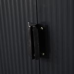 Casa si Gradina - Gradina si terasa - Casute de gradina - Casuta/magazie/sopron de gradina pentru depozitare unelte, cu structura baza inclusa, otel si PP, gri inchis, 280x130x172 cm - Infinity.ro