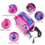 Sport si Outdoor - Ciclism - Accesorii pentru biciclete - Pompe biciclete - Pompa electrica dubla pentru umflat baloane cu aer, 600W, 220V, roz - Infinity.ro
