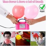 Sport si Outdoor - Ciclism - Accesorii pentru biciclete - Pompe biciclete - Pompa electrica dubla pentru umflat baloane cu aer, 600W, 220V, roz - Infinity.ro