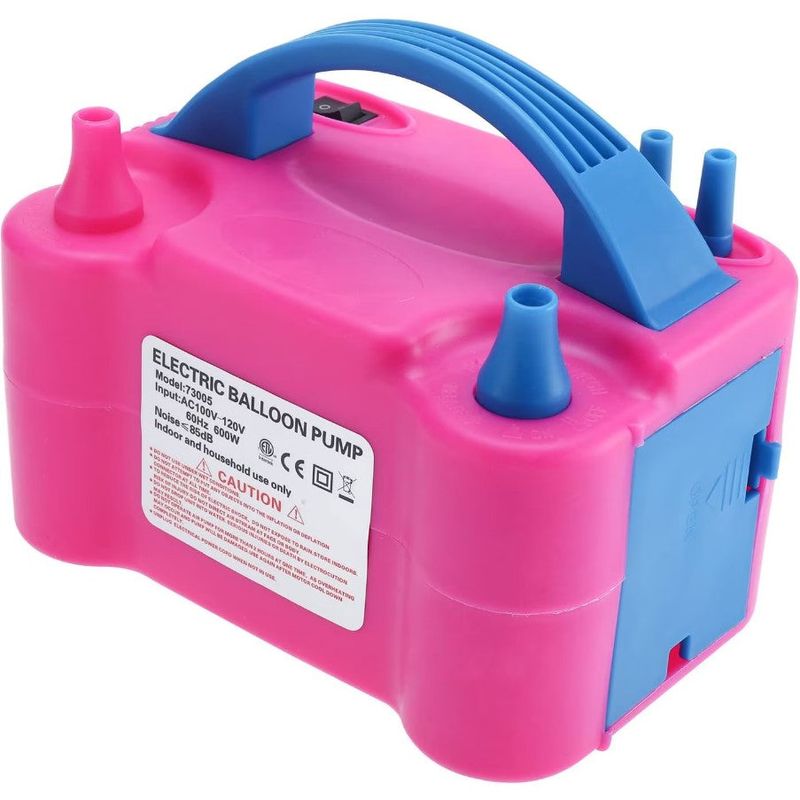 Sport si Outdoor - Ciclism - Accesorii pentru biciclete - Pompe biciclete - Pompa electrica dubla pentru umflat baloane cu aer, 600W, 220V, roz - Infinity.ro