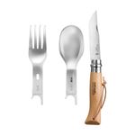Sport si Outdoor - Camping - Bucatarie de camping - Vesela camping - Set 4 piese picnic, inox, "Picnic Plus" - Opinel - Infinity.ro