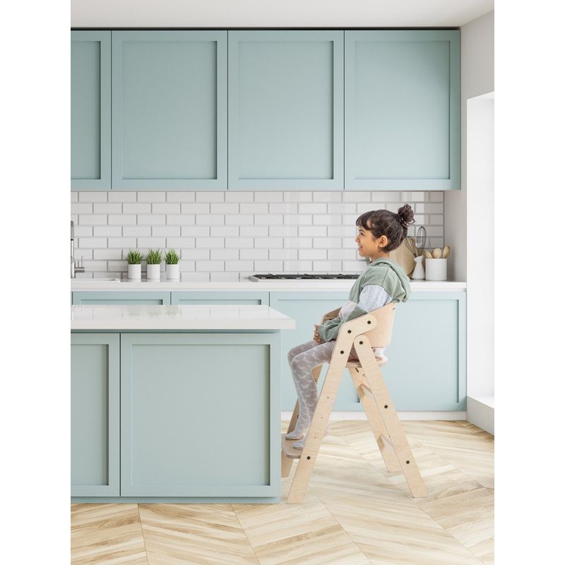 Jucarii, Copii si Bebe - Hrana si alaptare - Scaune de masa bebe - Scaun de masa pliabil din lemn MamaToyz, multifunctional si transformabil cu masuta, 6 luni - adolescent, Natur - Infinity.ro