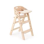 Jucarii, Copii si Bebe - Hrana si alaptare - Scaune de masa bebe - Scaun de masa pliabil din lemn MamaToyz, multifunctional si transformabil cu masuta, 6 luni - adolescent, Natur - Infinity.ro