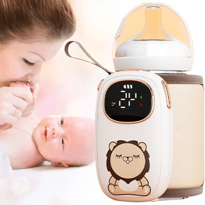 Incalzitor Biberoane Portabil CZAY®, Incalzire Rapida, 8000 mAh, Mentine Caldura 24 ore, Lumina Veghe, Ajustabil