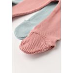 Fashion, accesorii si bijuterii - Copii - Imbracaminte copii - Pantaloni copii - Set 2 pantaloni cu botosei bebe unisex din bumbac organic si modal - Mint/Rose, BabyCosy (Marime: 6-9 luni) - Infinity.ro