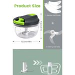 Casa si Gradina - Bucatarie si vesela - Ustensile bucatarie - Feliatoare si taietoare manuale - Mini tocator de mana cu snur, 520 ml, transparent, Vivo WK001 - Infinity.ro