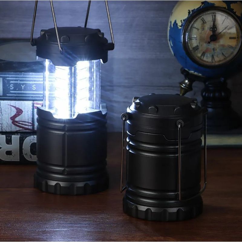 Sport si Outdoor - Camping - Accesorii camping si drumetii - Lanterna pliabila LED camping, 260 lumeni, negru, Vivo RT349 - Infinity.ro