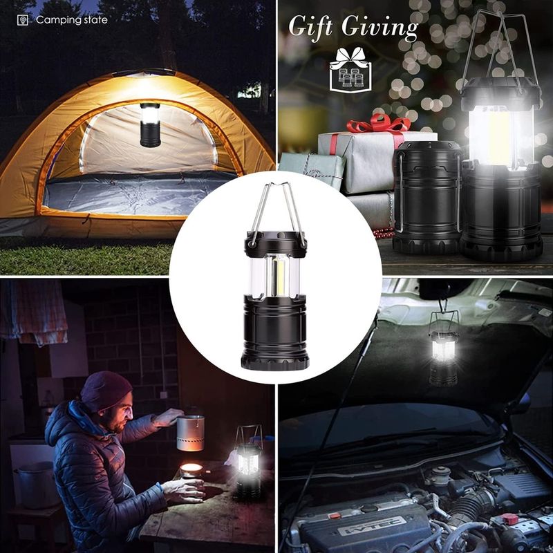 Sport si Outdoor - Camping - Accesorii camping si drumetii - Lanterna pliabila LED camping, 260 lumeni, negru, Vivo RT349 - Infinity.ro