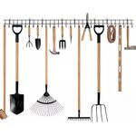 Casa si Gradina - Gradinarit si plante - Unelte gradinarit - Accesorii pentru unelte gradinarit - Set 4 organizatoare pentru unelte si scule de gradina, metal, negru, 40 x 12 cm, Vivo GH160 - Infinity.ro