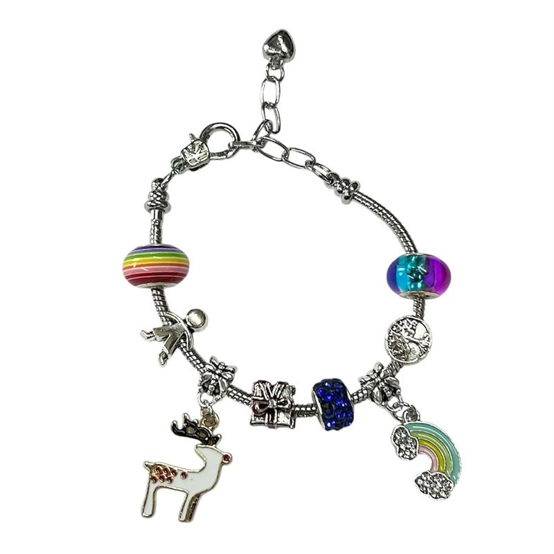 Jucarii, Copii si Bebe - Jucarii si jocuri - Jucarii de rol - Frumusete, bijuterii si accesorii fetite - Set 24 bijuterii pentru fetite, 2 bratari, 1 colier, 21 talismane, Calendar Advent, multicolor JC24-A - Infinity.ro