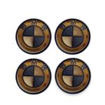 Auto si Moto - Anvelope si jante - Accesorii roti - Capace roti - Set 4 capace pentru jante BMW, diametru 68 mm, auriu-negru, efect 3D BMW-GOLD-BLACK - Infinity.ro