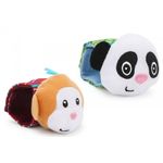 Jucarii, Copii si Bebe - Jucarii si jocuri - Jucarii bebelusi - Jucarii zornaitoare - Set 4 zornaitori, pentru bebelusi, bratari si sosetute - model 2 Drool - Infinity.ro