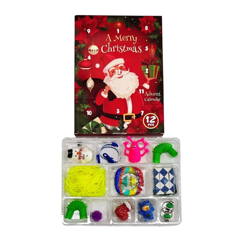 Jucarii, Copii si Bebe - Jucarii si jocuri - Jucarii & jocuri educative - Jucarii interactive - Set de 12 jucarii antistres, calendar Advent, Fidget Toys GC101 - Infinity.ro