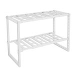 Casa si Gradina - Mobilier - Biblioteci si rafturi - Rafturi - Raft ajustabil cu 2 nivele pentru spatiul de sub chiuveta, Vivo, alb, 25 x 38.5 x 43 cm, TK0121 - Infinity.ro