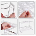 Casa si Gradina - Mobilier - Biblioteci si rafturi - Rafturi - Raft ajustabil cu 2 nivele pentru spatiul de sub chiuveta, Vivo, alb, 25 x 38.5 x 43 cm, TK0121 - Infinity.ro