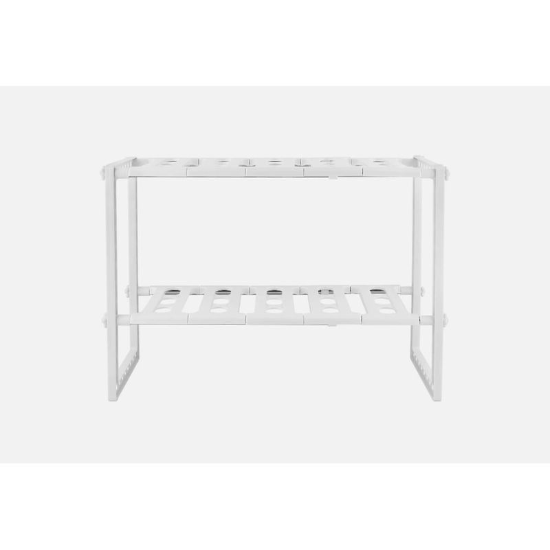 Casa si Gradina - Mobilier - Biblioteci si rafturi - Rafturi - Raft ajustabil cu 2 nivele pentru spatiul de sub chiuveta, Vivo, alb, 25 x 38.5 x 43 cm, TK0121 - Infinity.ro