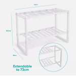 Casa si Gradina - Mobilier - Biblioteci si rafturi - Rafturi - Raft ajustabil cu 2 nivele pentru spatiul de sub chiuveta, Vivo, alb, 25 x 38.5 x 43 cm, TK0121 - Infinity.ro