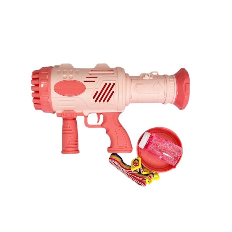 Jucarii, Copii si Bebe - Jucarii si jocuri - Jucarii & jocuri educative - Jucarii interactive - Pistol de facut baloane cu sapun, cu 32 orificii, roz, 27 x 15 cm, Vivo 6220-PINK - Infinity.ro