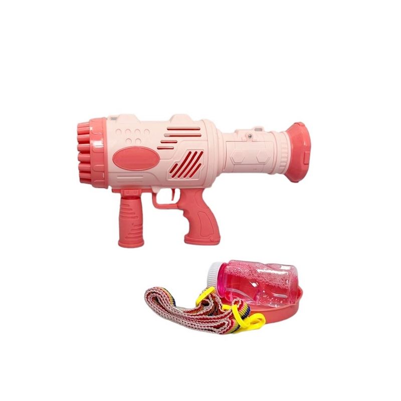Jucarii, Copii si Bebe - Jucarii si jocuri - Jucarii & jocuri educative - Jucarii interactive - Pistol de facut baloane cu sapun, cu 32 orificii, roz, 27 x 15 cm, Vivo 6220-PINK - Infinity.ro