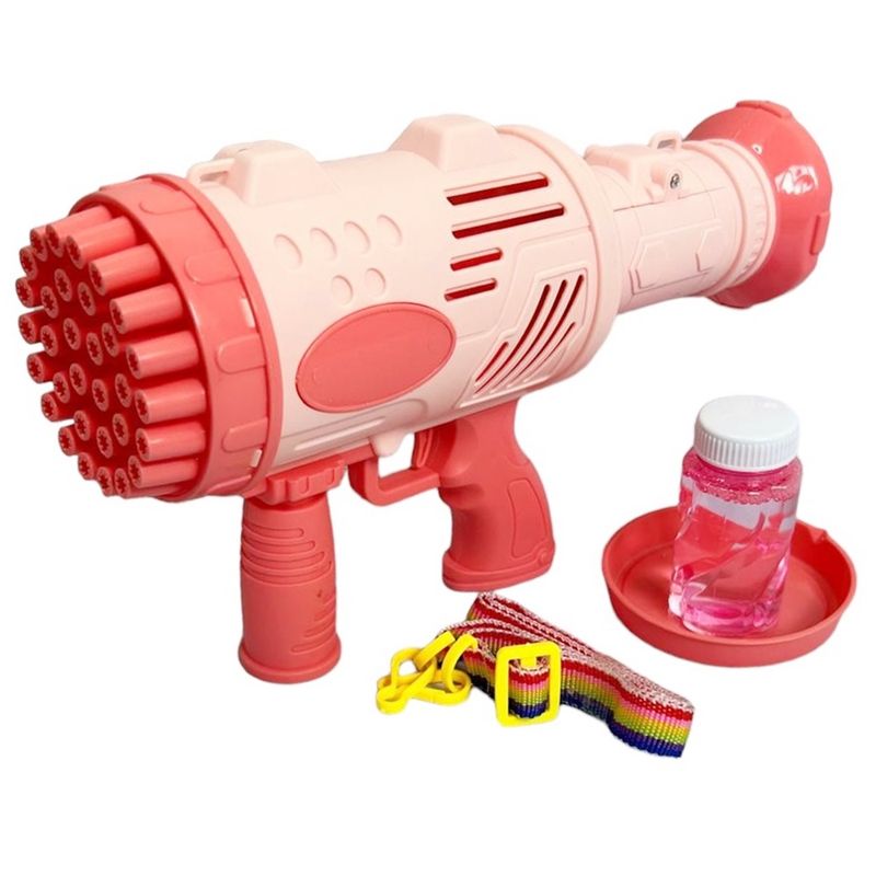 Jucarii, Copii si Bebe - Jucarii si jocuri - Jucarii & jocuri educative - Jucarii interactive - Pistol de facut baloane cu sapun, cu 32 orificii, roz, 27 x 15 cm, Vivo 6220-PINK - Infinity.ro