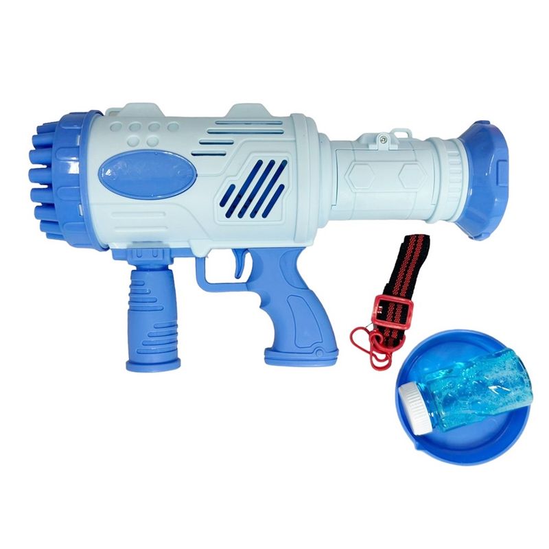 Jucarii, Copii si Bebe - Jucarii si jocuri - Jucarii & jocuri educative - Jucarii interactive - Pistol de facut baloane cu sapun, cu 32 orificii, albastru, 27 x 15 cm, Vivo 6220-BLUE - Infinity.ro