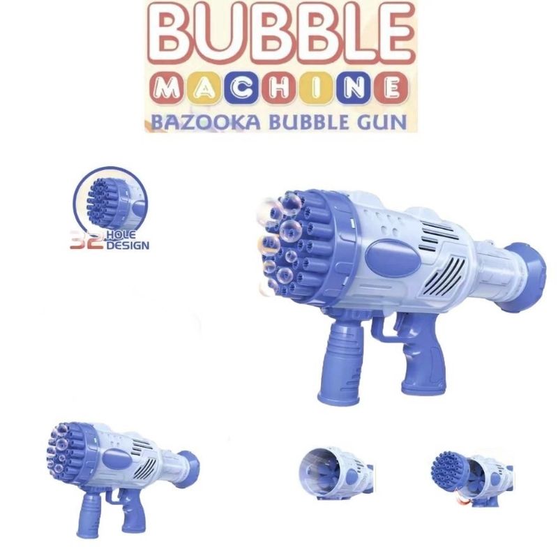 Jucarii, Copii si Bebe - Jucarii si jocuri - Jucarii & jocuri educative - Jucarii interactive - Pistol de facut baloane cu sapun, cu 32 orificii, albastru, 27 x 15 cm, Vivo 6220-BLUE - Infinity.ro