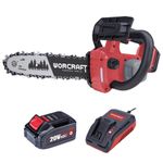 Casa si Gradina - Constructii - Scule electrice si accesorii - Fierastraie electrice - Drujba electrica, Worcraft, cu acumulator 4 Ah, incarcator 20V Li-Ion, 20.5 cm - Infinity.ro