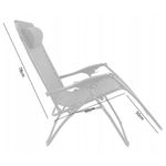 Casa si Gradina - Gradina si terasa - Mobilier exterior - Scaune si sezlonguri gradina - Sezlong pentru gradina, metalic, pliabil, gri, 176x65x106 cm, Chomik - Infinity.ro