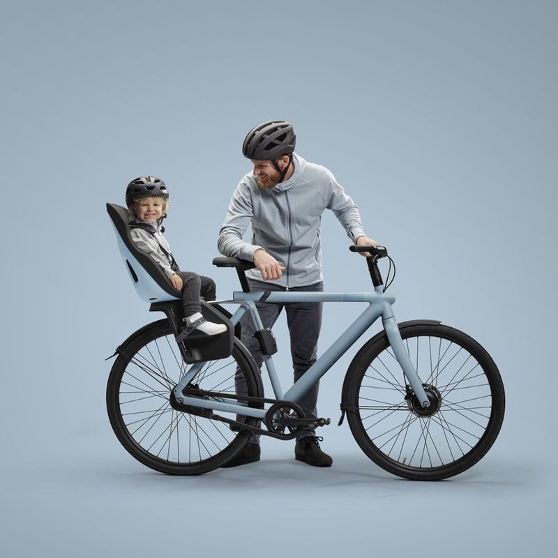 Sport si Outdoor - Ciclism - Accesorii pentru biciclete - Scaune copii pentru biciclete - Scaun pentru copii, cu montare pe bicicleta in spate - Thule Yepp Nexxt 2 Maxi Frame mounted Aquamarine Blue - Infinity.ro