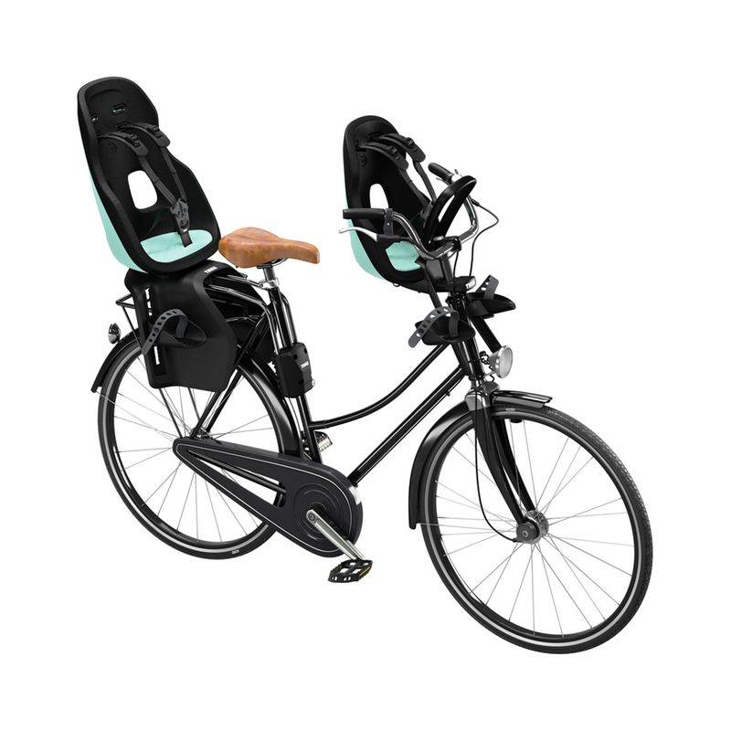 Sport si Outdoor - Ciclism - Accesorii pentru biciclete - Scaune copii pentru biciclete - Scaun pentru copii, cu montare pe bicicleta in spate - Thule Yepp Nexxt 2 Maxi Frame mounted Mint Green - Infinity.ro