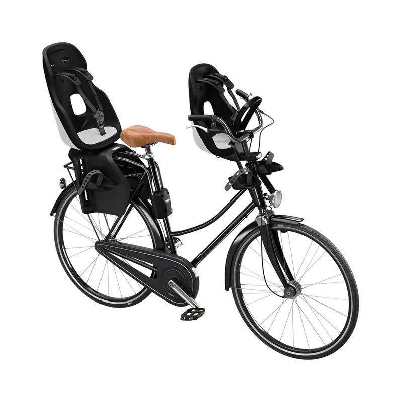 Sport si Outdoor - Ciclism - Accesorii pentru biciclete - Scaune copii pentru biciclete - Scaun pentru copii, cu montare pe bicicleta in spate - Thule Yepp Nexxt 2 Maxi Frame mounted Snow White - Infinity.ro