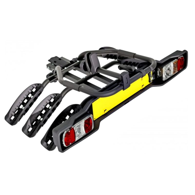 Sport si Outdoor - Ciclism - Accesorii pentru biciclete - Suporturi accesorii biciclete - Suport 3 biciclete Peruzzo Siena 669/3N cu prindere pe carligul de remorcare, Negru - Infinity.ro