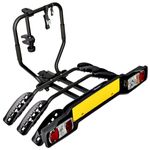 Sport si Outdoor - Ciclism - Accesorii pentru biciclete - Suporturi accesorii biciclete - Suport 3 biciclete Peruzzo Siena 669/3N cu prindere pe carligul de remorcare, Negru - Infinity.ro