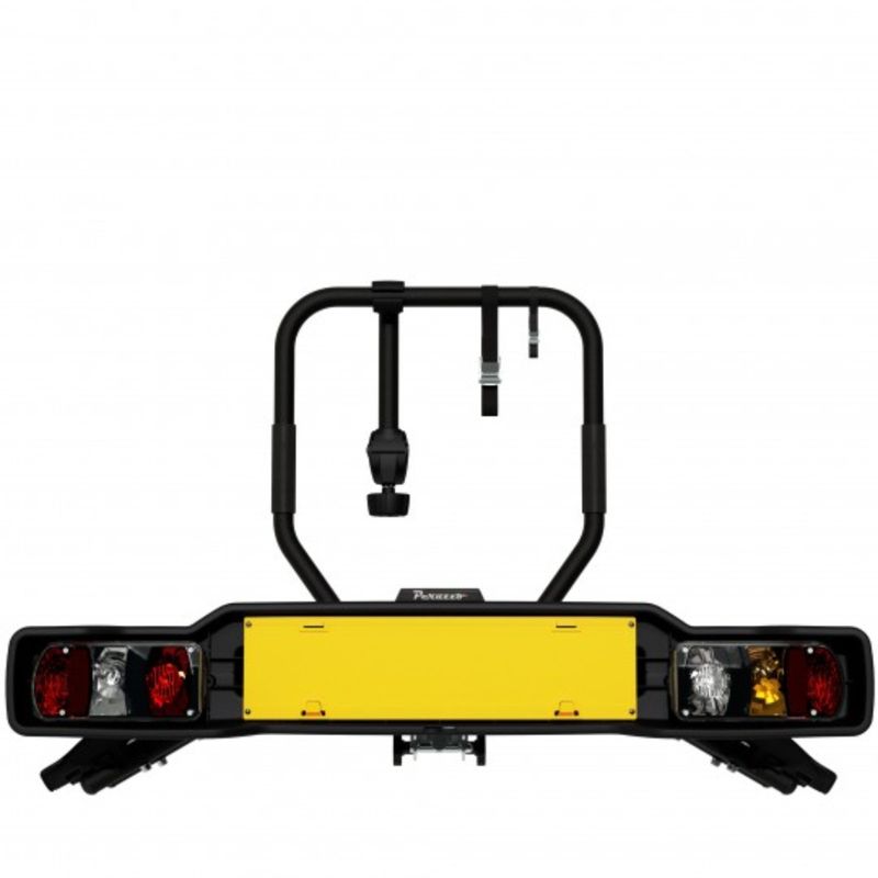 Sport si Outdoor - Ciclism - Accesorii pentru biciclete - Suporturi accesorii biciclete - Suport 2 biciclete Peruzzo Siena 669N cu prindere pe carligul de remorcare, Negru - Infinity.ro