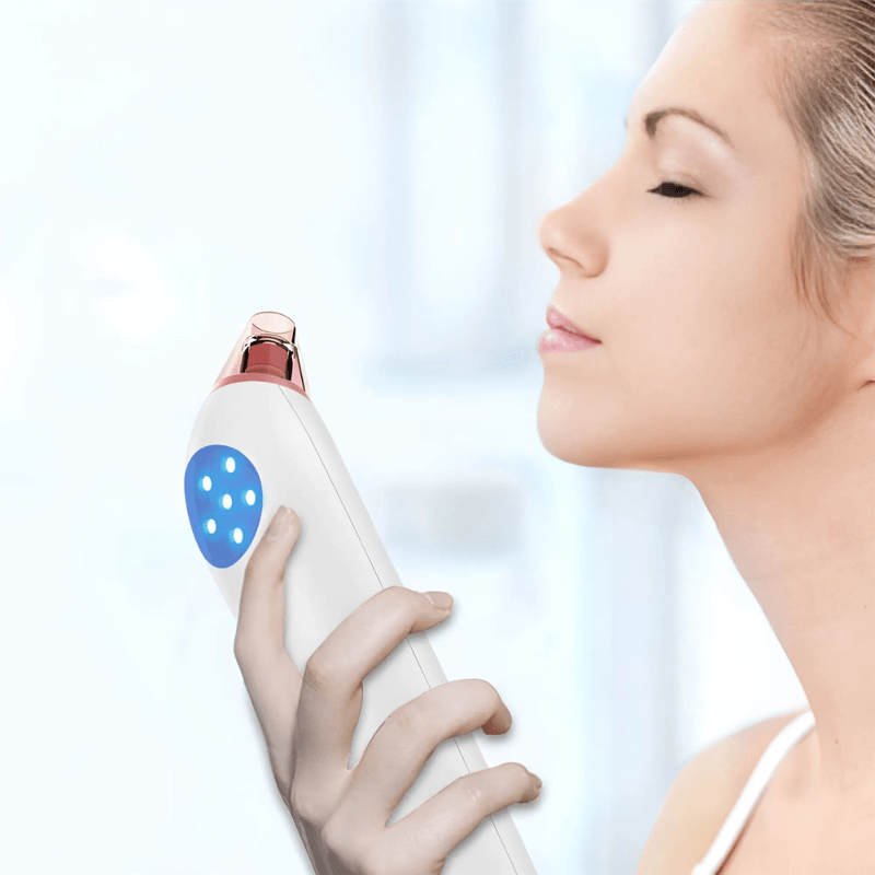Ingrijire personala si Cosmetice - Aparate & accesorii ingrijire personala - Aparate cosmetice - Aparate intretinere si ingrijire corporala - Aparat cu Vacuum pentru Puncte Negre si de Grasime, Curatare Faciala, 3 Viteze, 4 Capete, Lumina LED, Ingrijirea Tenului - Infinity.ro