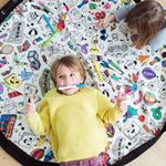 Casa si Gradina - Textile si covoare - Covoare - Covoare copii - Covoras de joaca si saculet de jucarii 2 in 1 - Toys - Coloreaza-ma Drool - Infinity.ro