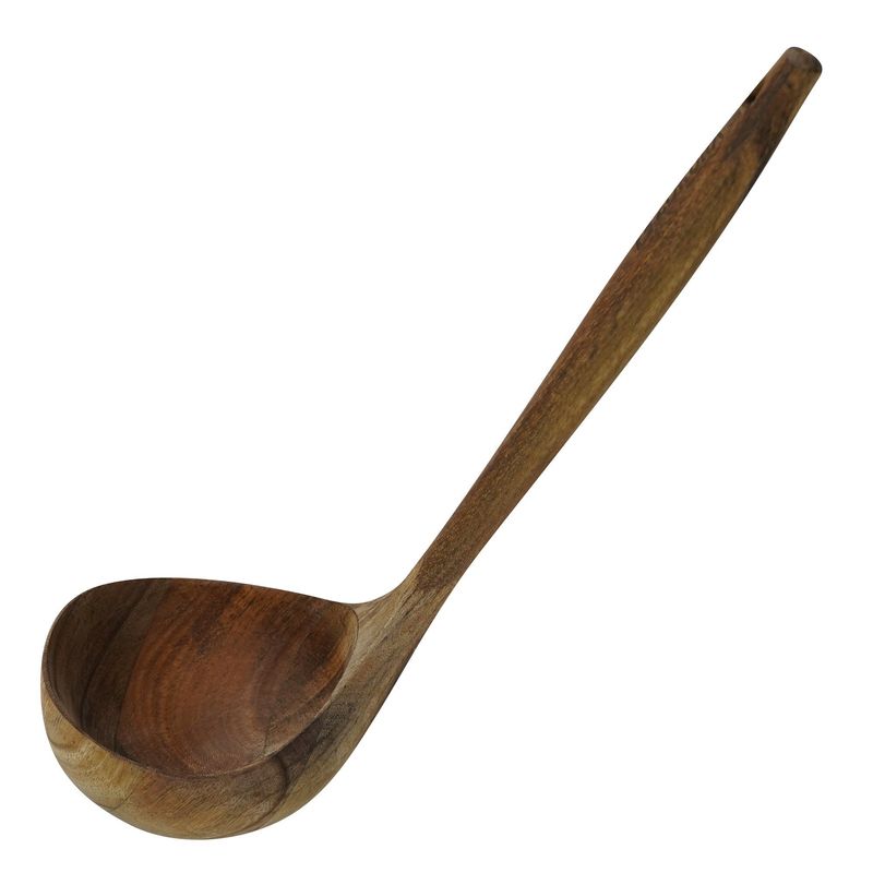 Casa si Gradina - Bucatarie si vesela - Ustensile bucatarie - Polonice, linguri si clesti de bucatarie - Polonic, lemn de acacia, 31cm - Zokura - Infinity.ro