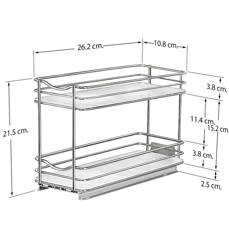 Casa si Gradina - Bucatarie si vesela - Ustensile bucatarie - Rasnite si dozatoare condimente - Suport culisant pentru condimente, 26x10,8x21,6cm - Zokura - Infinity.ro