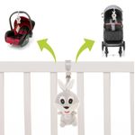Jucarii, Copii si Bebe - Jucarii si jocuri - Jucarii bebelusi - Jucarii interactive bebelusi - Jucarie de plus pentru carucior/patut 4Baby SQUEEZE Iepurasi Gri - Infinity.ro