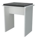 Casa si Gradina - Mobilier - Scaune si fotolii - Tabureti - Taburet pentru masa de toaleta/machiaj, alb si gri, universal, 40x29x44 cm - Infinity.ro