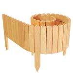 Casa si Gradina - Gradina si terasa - Garduri, panouri si accesorii - Gard de gradina decorativ din lemn, natur, 200x40 cm - Infinity.ro