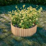 Casa si Gradina - Gradina si terasa - Garduri, panouri si accesorii - Gard de gradina decorativ din lemn, natur, 200x40 cm - Infinity.ro