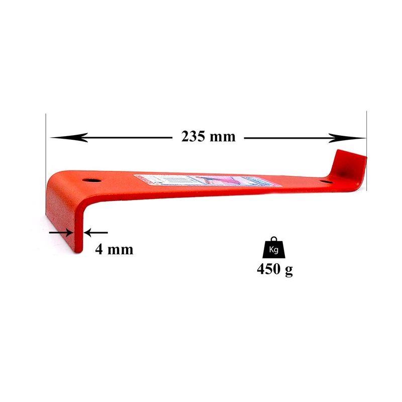 Casa si Gradina - Constructii - Parchet si pardoseli interioare - Plinte, izolatii si accesorii parchet - Carlig pentru montare parchet, bara de tractiune montaj 235x4 mm - Infinity.ro