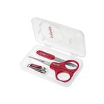 Jucarii, Copii si Bebe/Igiena si ingrijire/Accesorii ingrijire copii - Kit de manichiura pentru bebelusi Akuku A0042 Rosu - Infinity.ro
